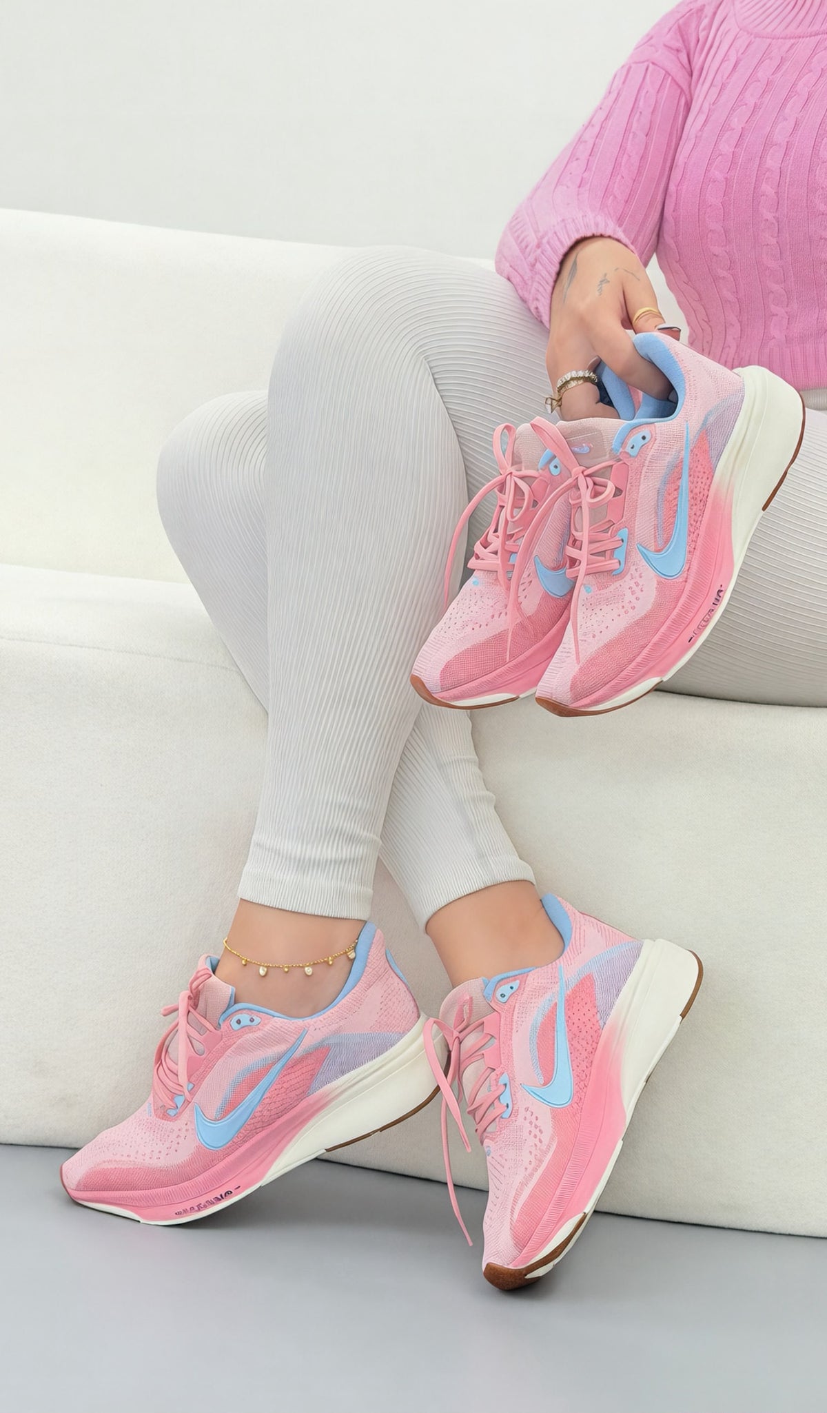 Pegasus 42 Knit - azul bebê rosa