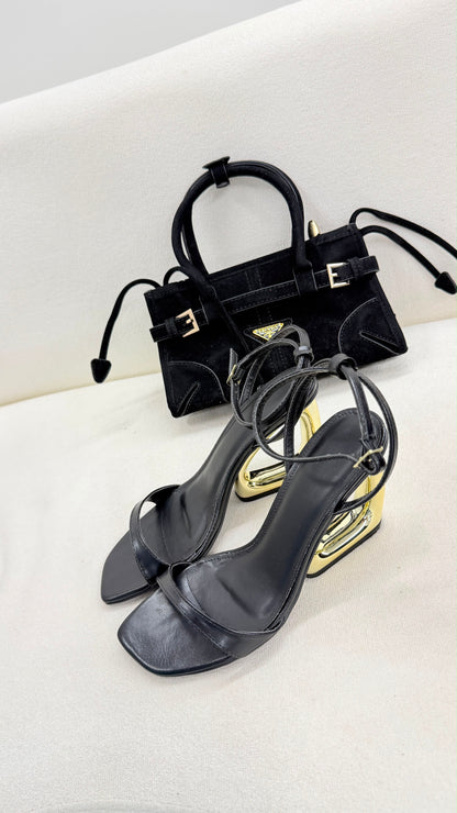 SANDÁLIA GOLD PRETO