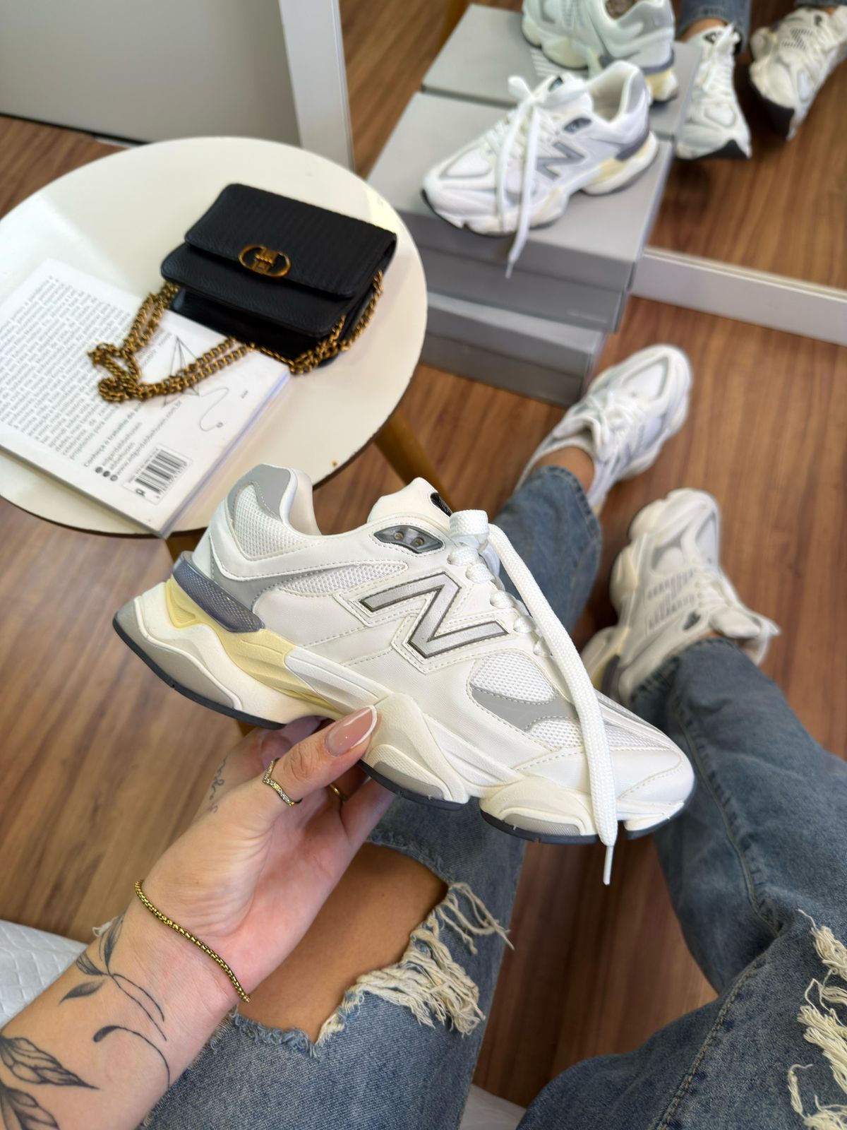 Nb 9060 branco cinza premium