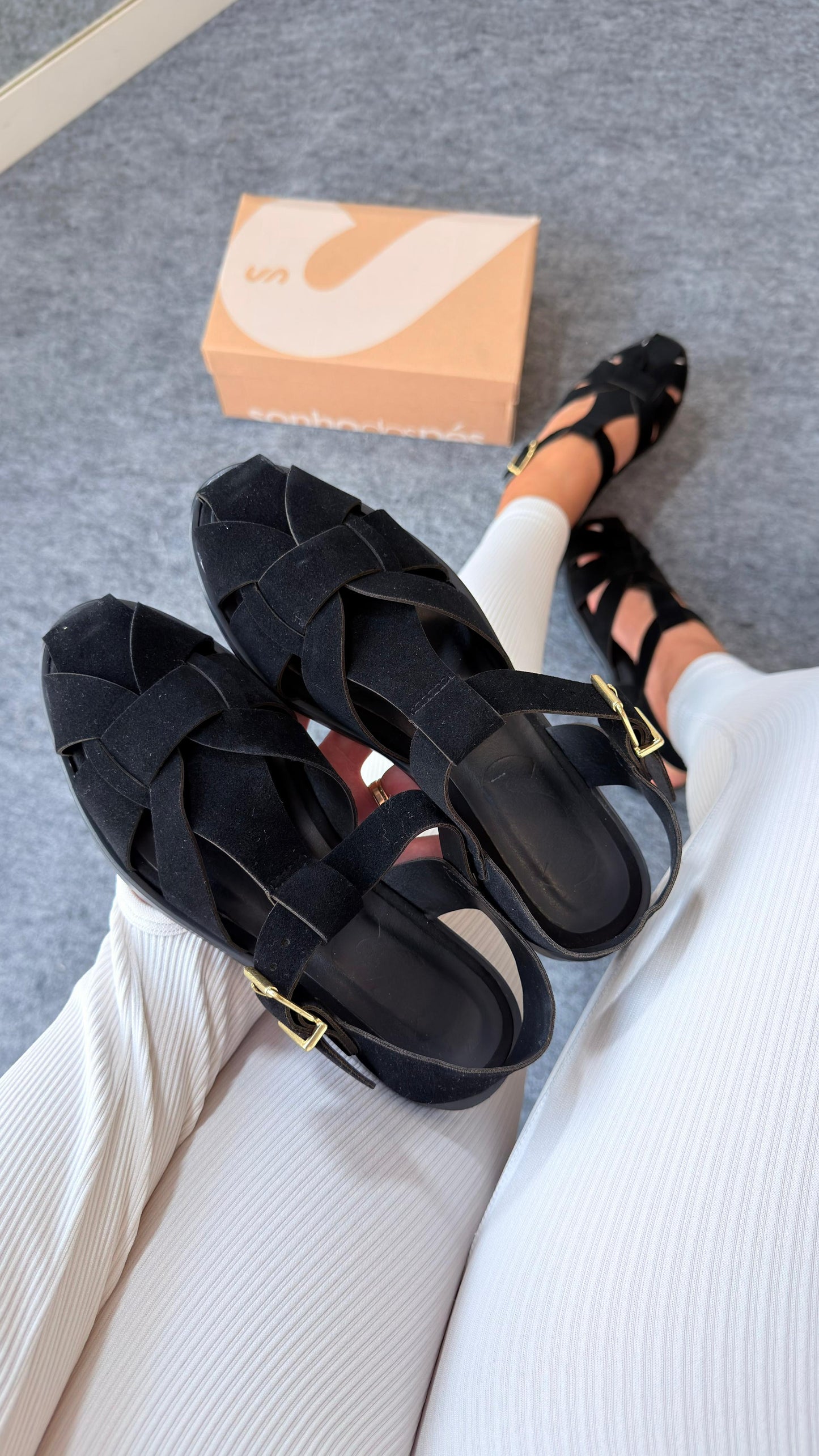 SANDALIA FISHERMAN PRETO