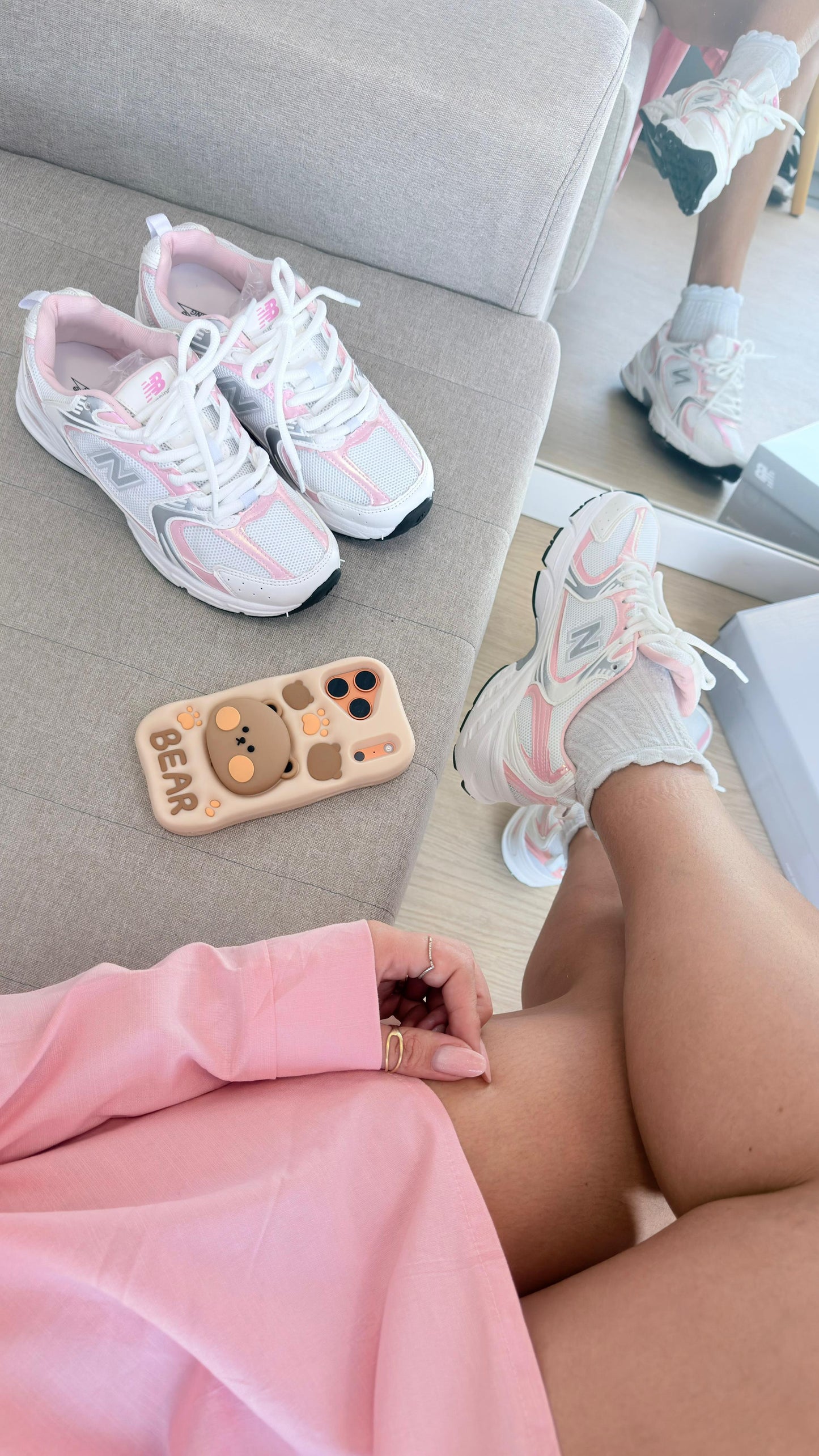 530 retro branco rosa