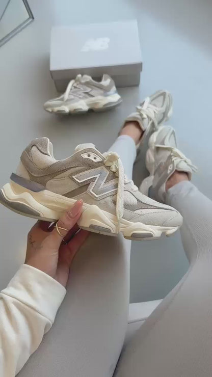 NB 9060 Taupe claro couro legitimo
